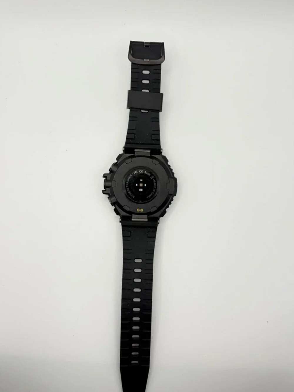 Alpha Gear Raptor Pro Smartwatch Fitness Tracker Black Silicon Metal Bezel Parts